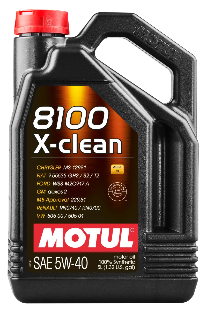 Motul 5L Synthetic Engine Oil 8100 5W40 X-Clean C3 -505 - Premium Performance Oil 2