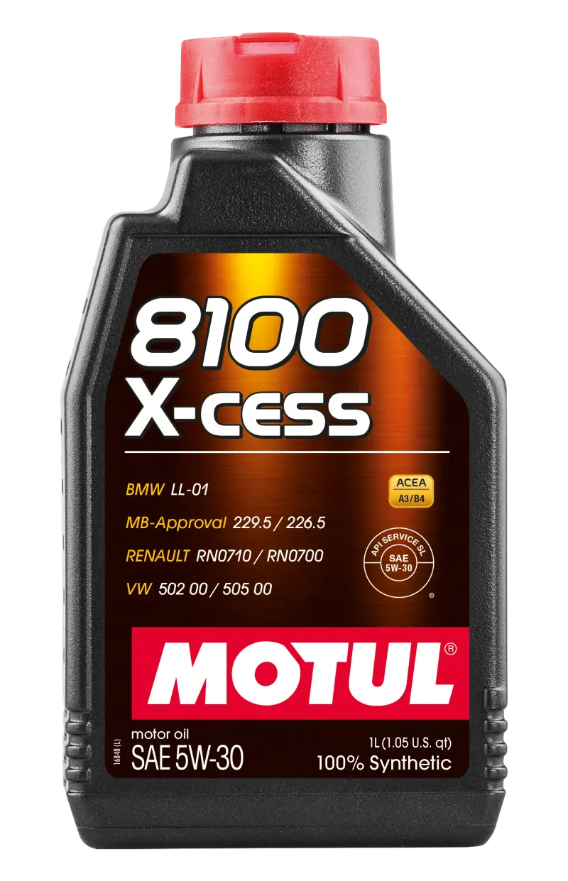 Motul Synthetic Engine Oil 8100 5W30 X-Cess 1L For Vehicle Compatibility: N/A 1