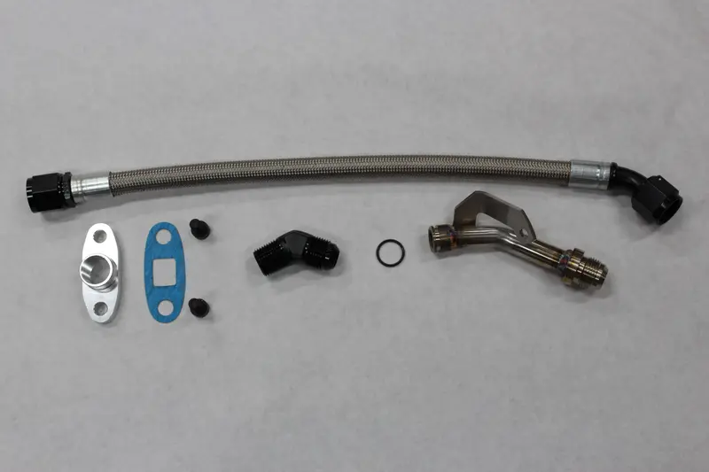 N54 Oil Drain Line For Top Mount Turbo 1