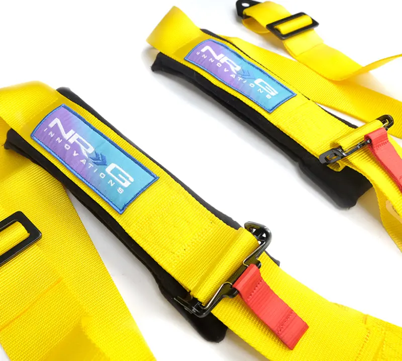 Nrg 5Pt 3In. Seat Belt Harness With Cam Lock In Yellow 1