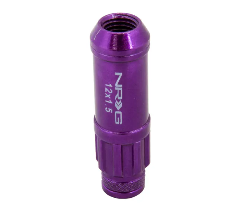 Nrg 700 Series M12 X 1.5 Steel Lug Nut Dust Cap Set (21 Pack) With Locks Purple 1