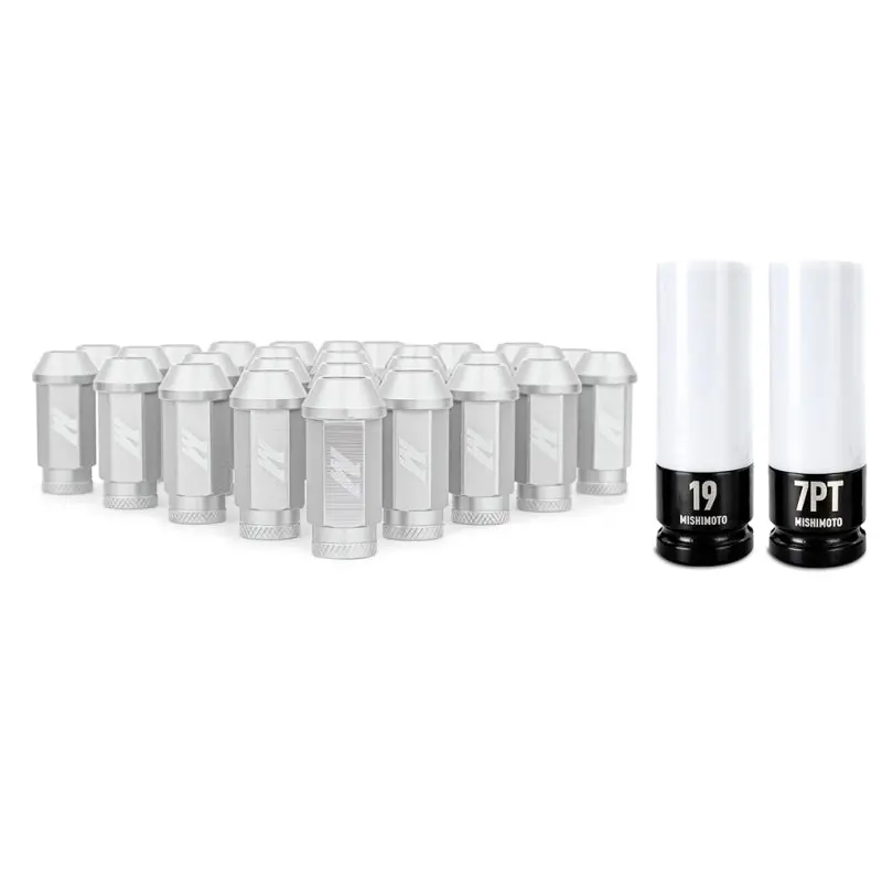Nrg Aluminum Locking Lug Nuts M12x1.5 27Pc Set Silver 1