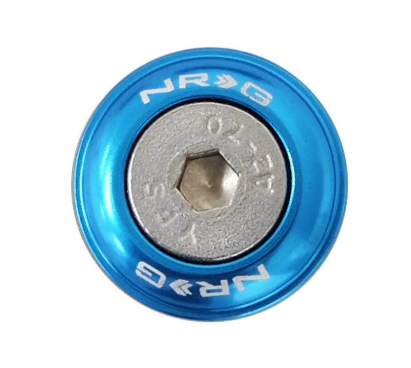 Nrg Fender Washer Kit With Rivets For Plastic (Blue) - Set Of 10 1