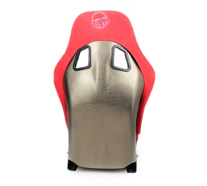 Nrg Frp Bucket Seat Ultra Edition Medium Red Alcantara Pearlized Back 1