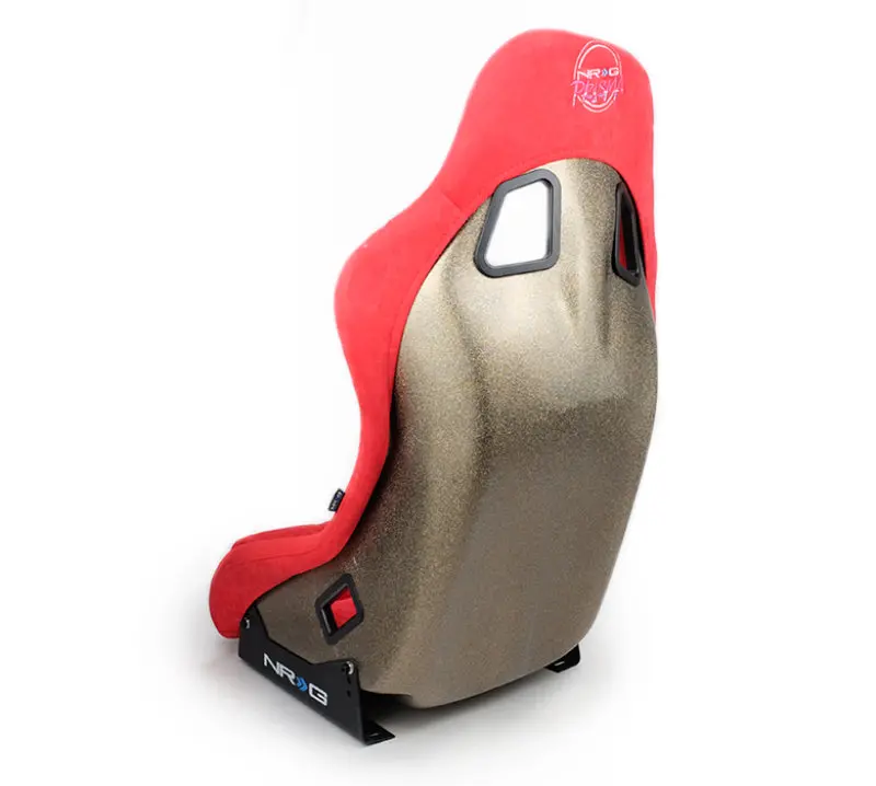 Nrg Frp Bucket Seat Ultra Edition Medium Red Alcantara Pearlized Back 2