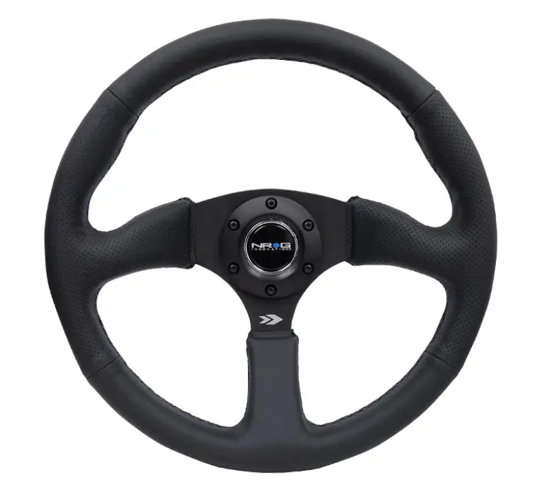 Nrg Reinforced Steering Wheel – 350Mm (2.5 In. Deep) Black Leather 2