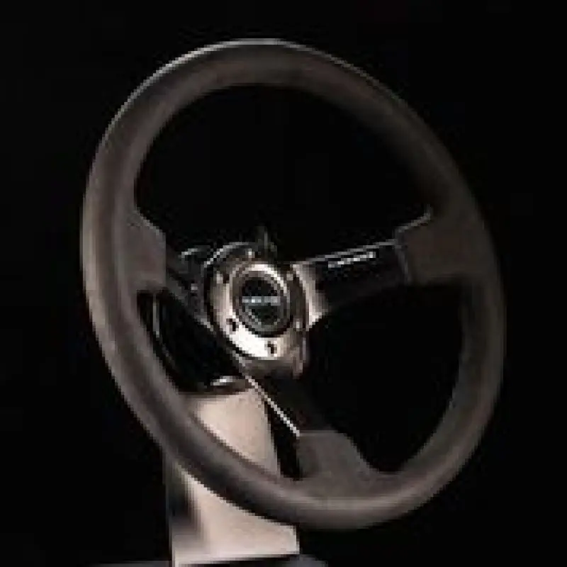Nrg Reinforced Steering Wheel With Black Leather And Alcantara Stitching 1