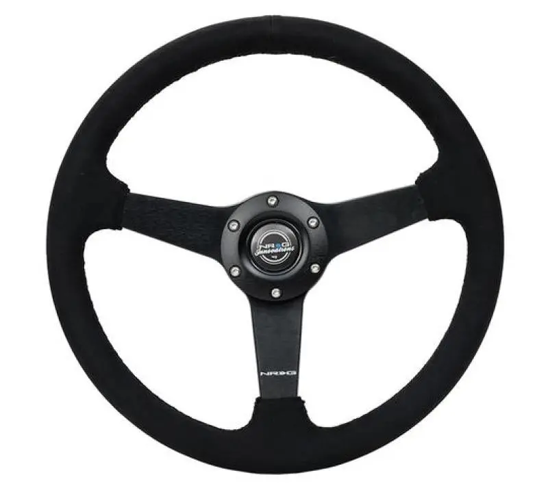 Nrg Sport Steering Wheel (350Mm 1.5 In. Deep) Matte Black Alcantara 1