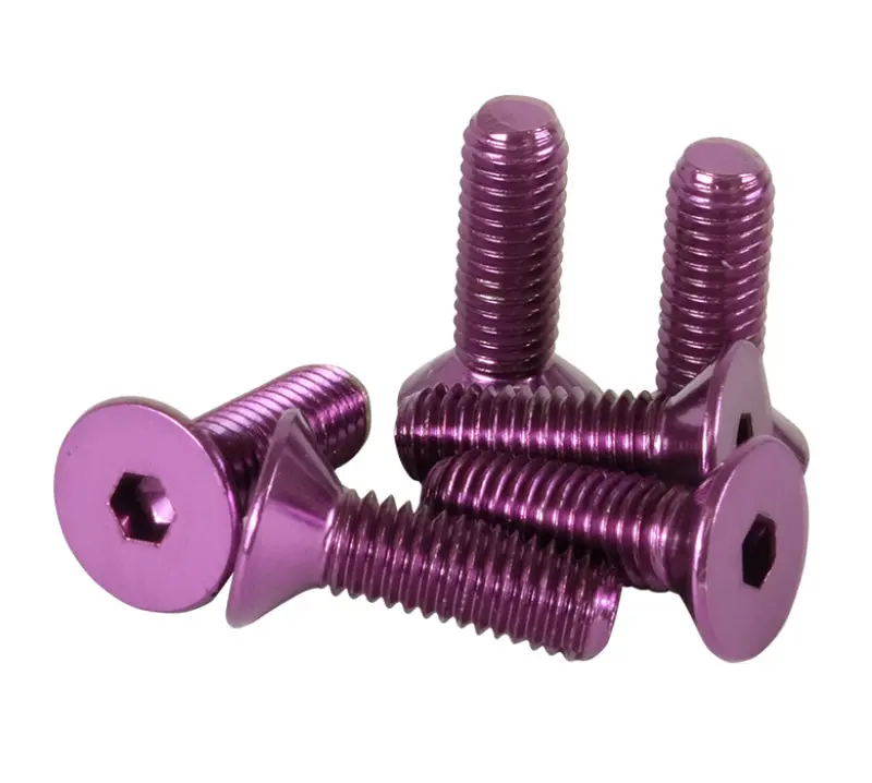 Nrg Steering Wheel Screw Kit Conical Purple 1