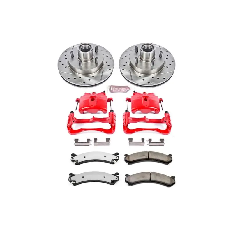 Power Stop 07-10 Gmc Sierra 3500 Hd Front Z36 Truck And Tow Kit With Cals 1