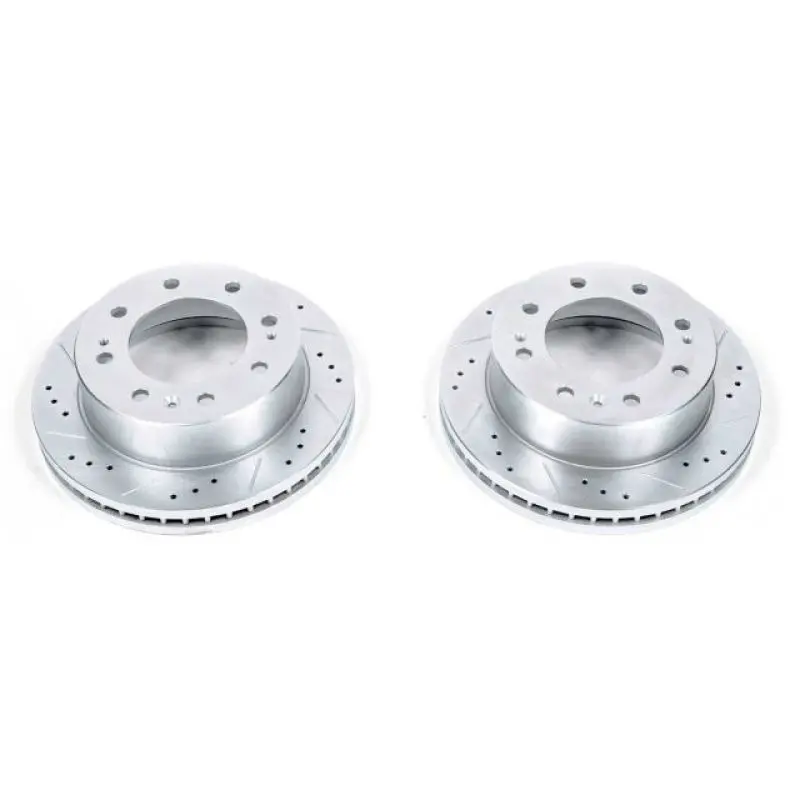Power Stop 11-21 Gmc Sierra 3500 Hd Front Drilled And Slotted Rotor Pair 1