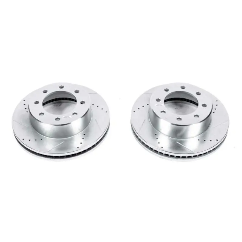Power Stop 11-22 Ram 3500 Front Drilled And Slotted Rotor Pair 1