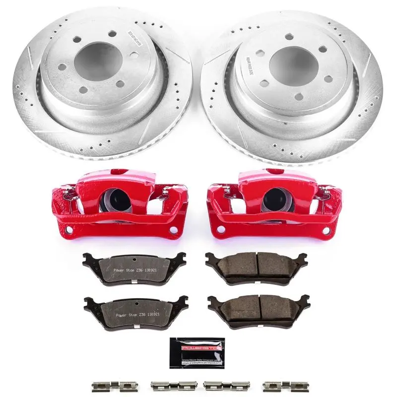 Power Stop 12-18 Ford F-150 Rear Z36 Truck And Tow Kit With Cals 1
