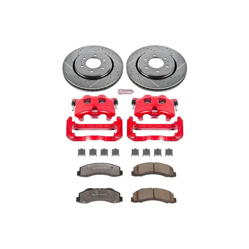 Power Stop 12-20 Ford F-150 Front Z36 Truck And Tow Kit With Cals 1