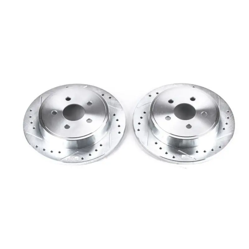 Power Stop 2003–2007 Rear Evolution Drilled & Slotted Rotors For Chrysler Pt Cruiser – Pair 1