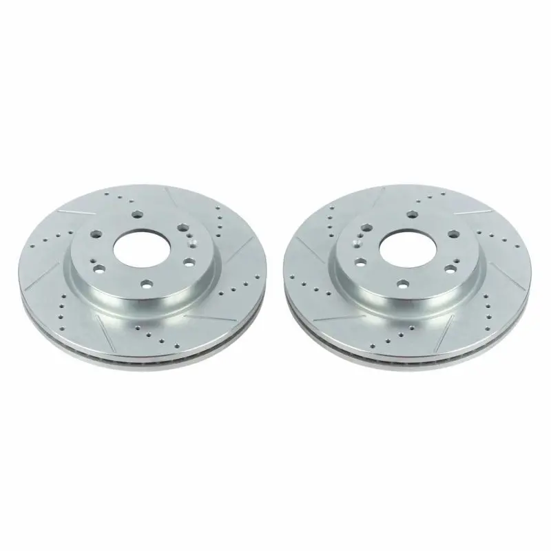 Power Stop 2019–2020 Front Evolution Drilled And Slotted Rotors For Chevrolet Silverado 1500 (Pair) 1