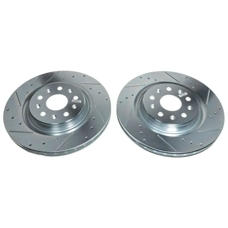 Power Stop 2020–2021 Chevrolet Corvette Rear Evolution Drilled And Slotted Rotor 1