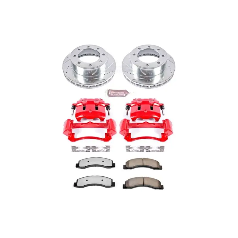 Power Stop 99-04 Ford F-350 Super Duty Front Z36 Truck And Tow Kit With Cals 1