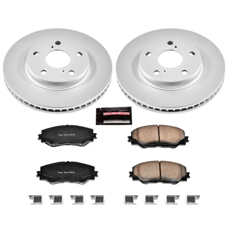 Power Stop Z17 Evolution Geomet Coated Front Brake Kit For 2010–2012 Lexus Hs250h 1