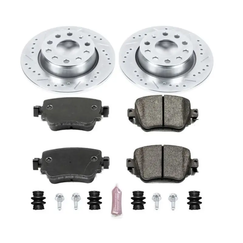 Power Stop Z23 Evolution Sport Rear Brake Kit For Volkswagen Golf 2015–2018 1