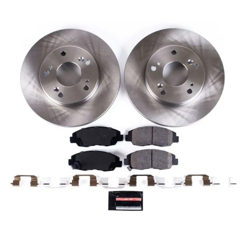 Powerstop Front Autospecialty Brake Kit With Z17 Pads For 06-11 Honda Civic Dx Ex Lx Ex-L Lx-S 1