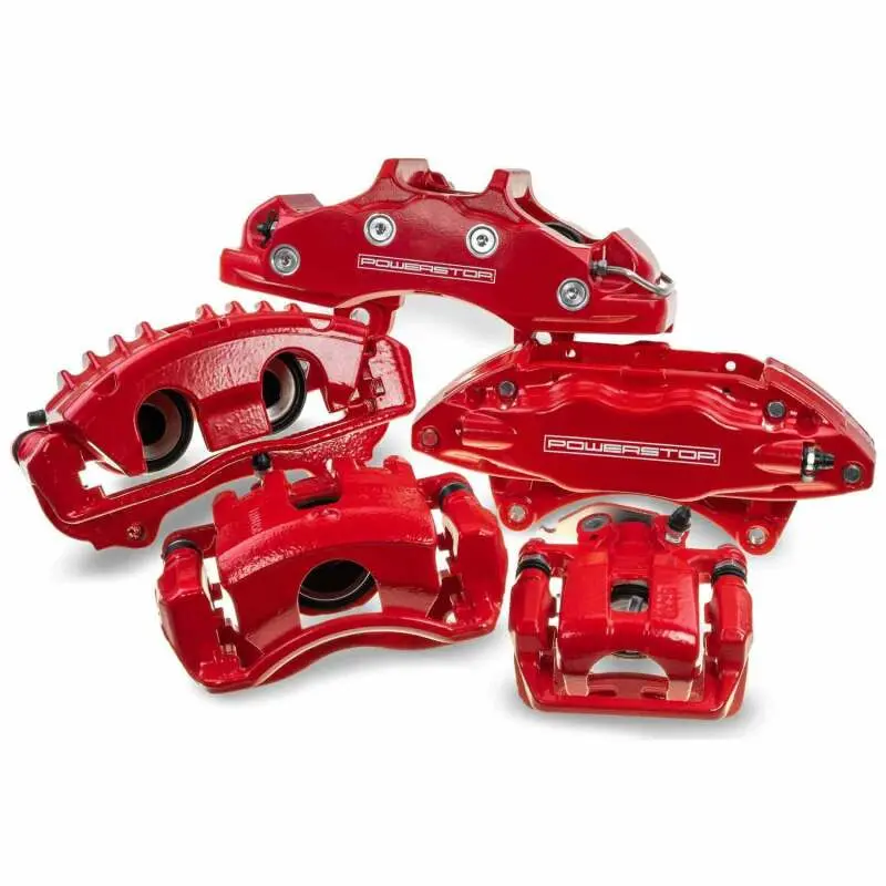 Powerstop Front Red Caliper Pair For 12-16 Ford F-250 Super Duty 1