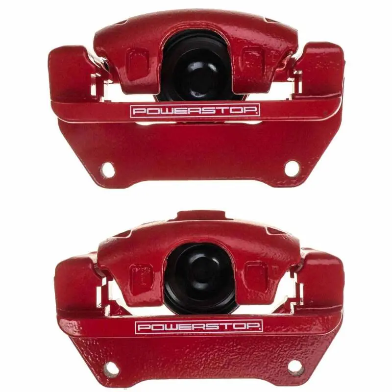 Powerstop Front Red Caliper Pair With Bracket For 07-18 Jeep Wrangler Jk 1