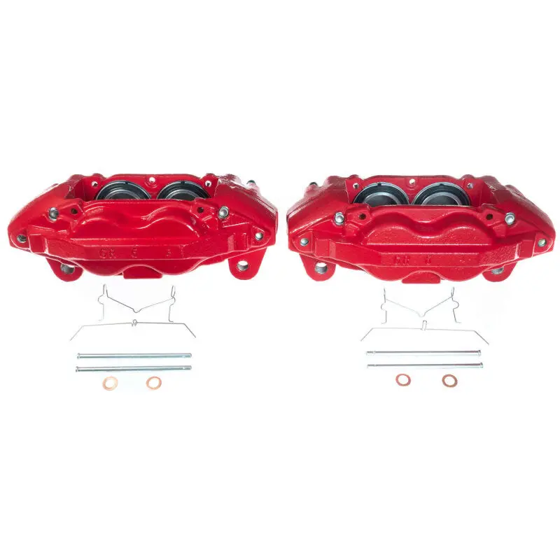 Powerstop Front Red Calipers Pair For 2016-2021 Toyota Sequoia 1