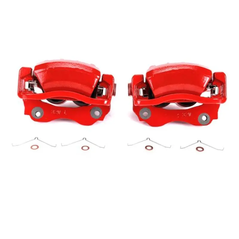 Powerstop Front Red Calipers W/Brackets Pair For 01-05 Lexus Is300 1