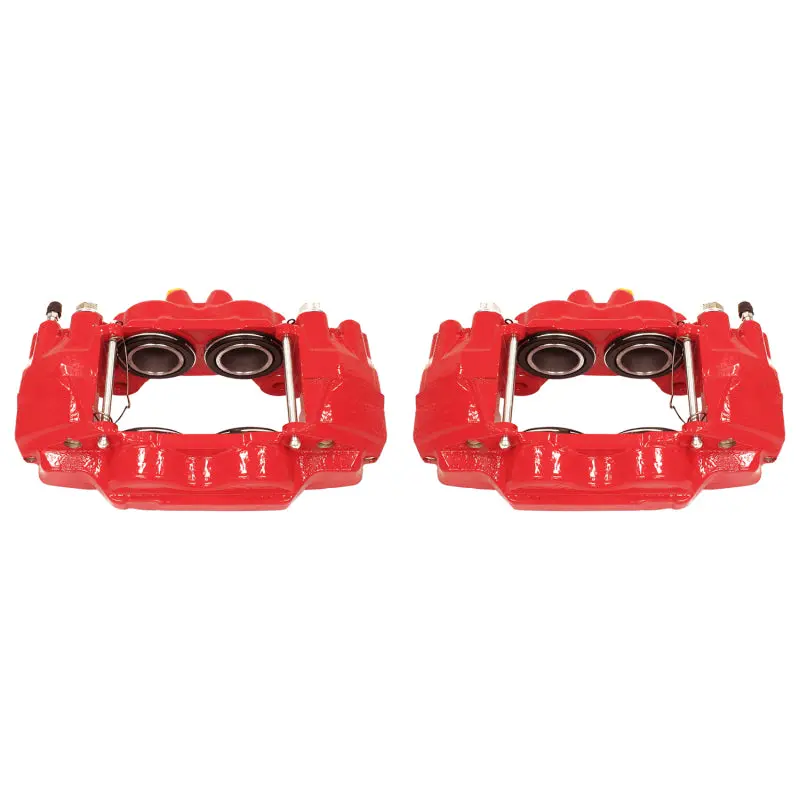 Powerstop Front Red Calipers W/O Brackets - Pair For 03-09 Toyota 4Runner Limited Sport Sr5 1