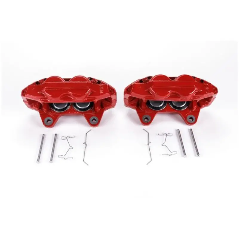 Powerstop Front Red Calipers W/O Brackets Pair For 10-15 Lexus Gx460 1
