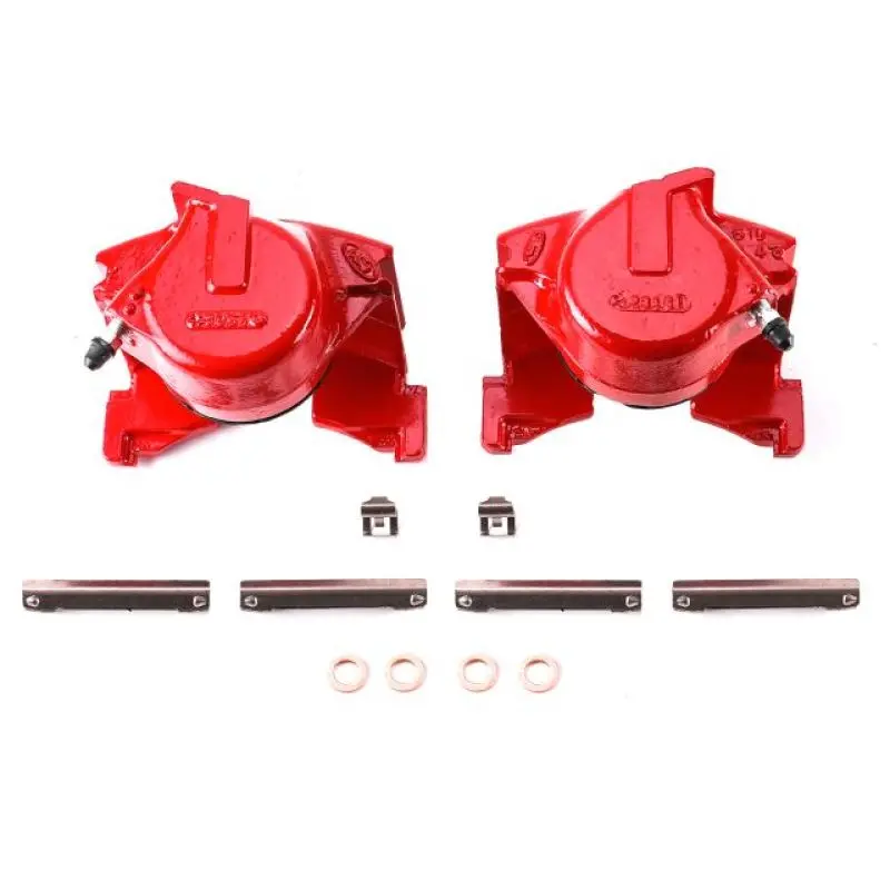 Powerstop Front Red Calipers W/O Brackets Pair For 86-93 Ford Bronco 1