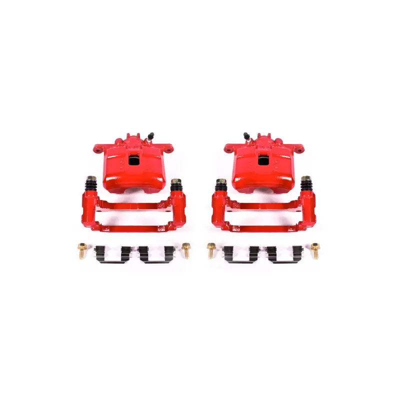 Powerstop Front Red Calipers With Brackets For 02-06 Acura Rsx 2