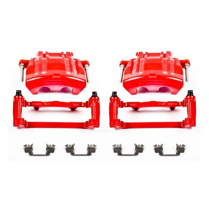 Powerstop Front Red Calipers With Brackets For 2012 Chrysler 300 - Pair 1