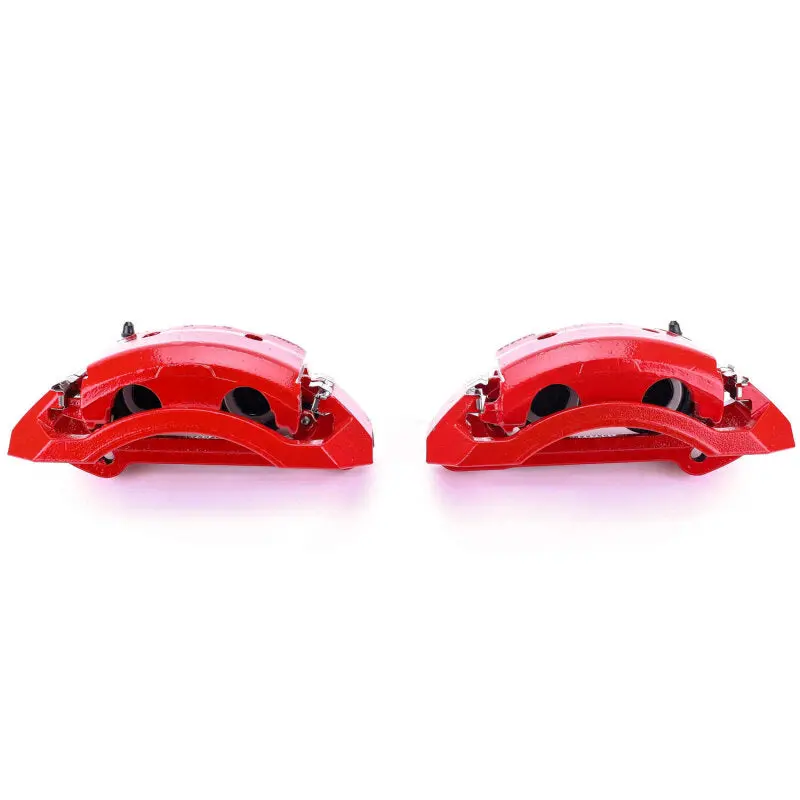 Powerstop Front Red Calipers With Brackets Pair For 00-02 Dodge Ram 2500 And 3500 1