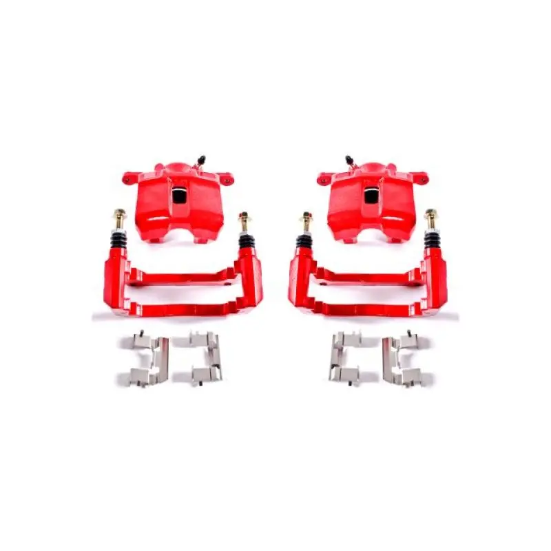 Powerstop Front Red Calipers With Brackets Pair For 01-03 Acura Cl 1