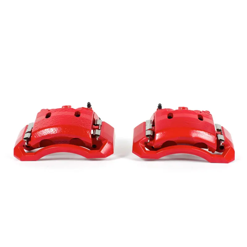 Powerstop Front Red Calipers With Brackets - Pair For 06-08 Dodge Ram 1500 1