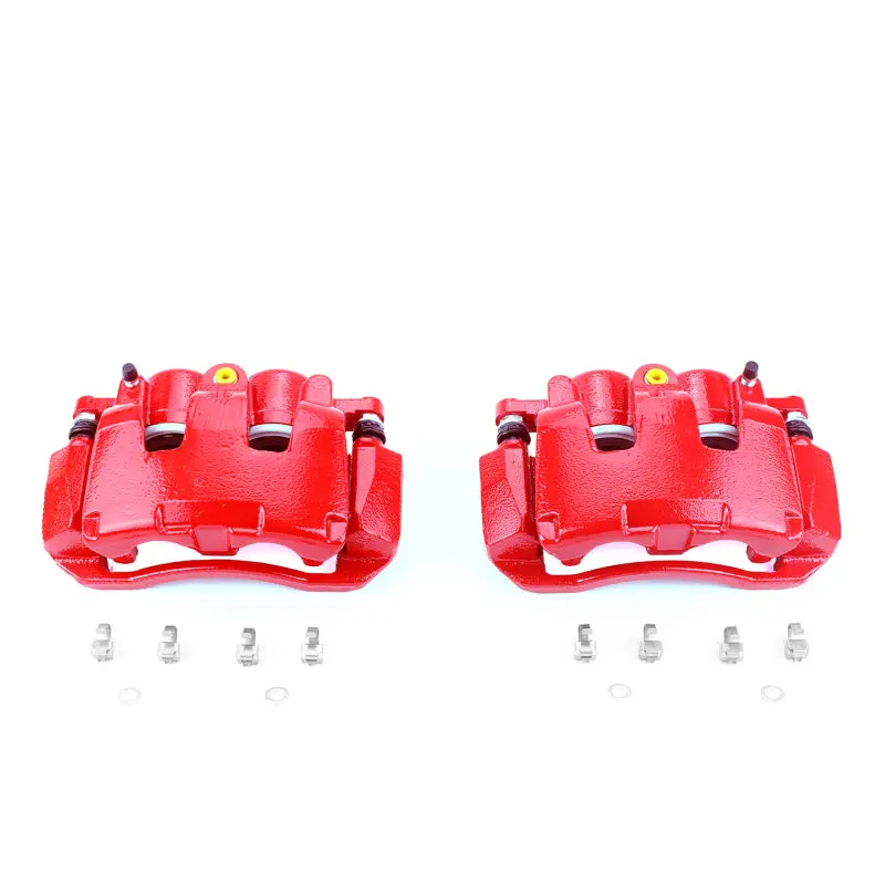 Powerstop Front Red Calipers With Brackets Pair For 07-09 Chrysler Aspen 1