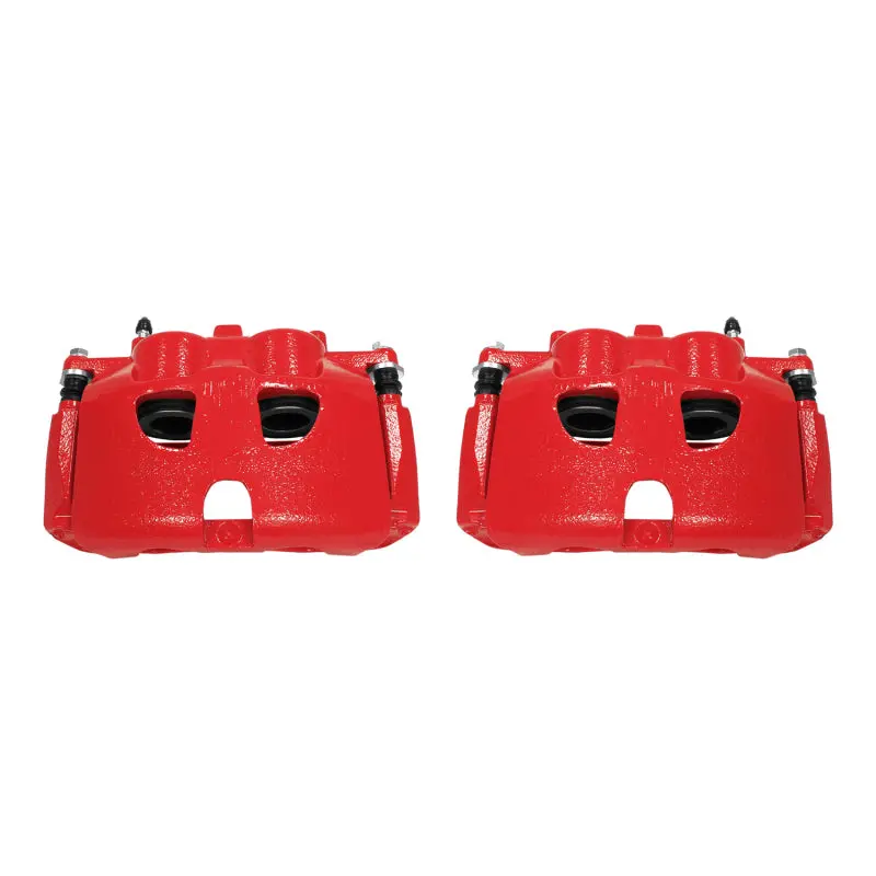 Powerstop Front Red Calipers With Brackets Pair For 10-17 Ford Expedition 1