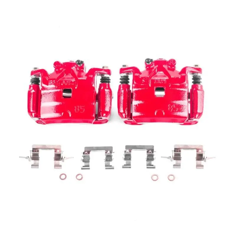 Powerstop Front Red Calipers With Brackets Pair For 11-17 Nissan Juke 1