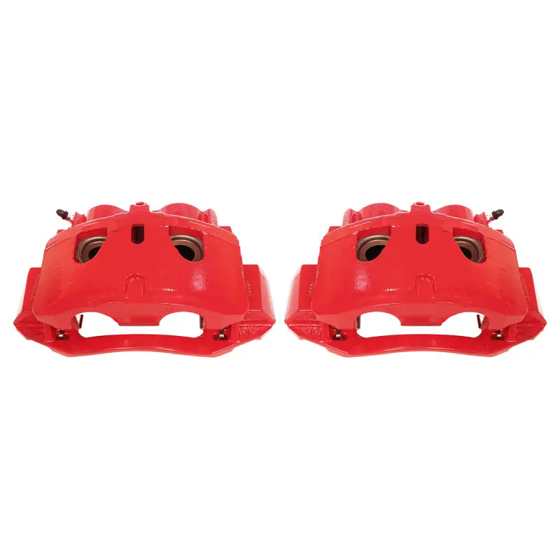 Powerstop Front Red Calipers With Brackets Pair For 11-19 Chevrolet Silverado 2500 Hd 1