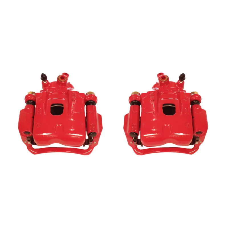 Powerstop Front Red Calipers With Brackets - Pair For 95-04 Toyota Tacoma 1
