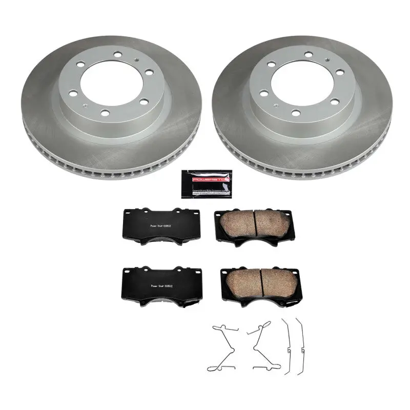 Powerstop Front Semi-Coated Rotor Kit For 05-22 Toyota Tacoma 1