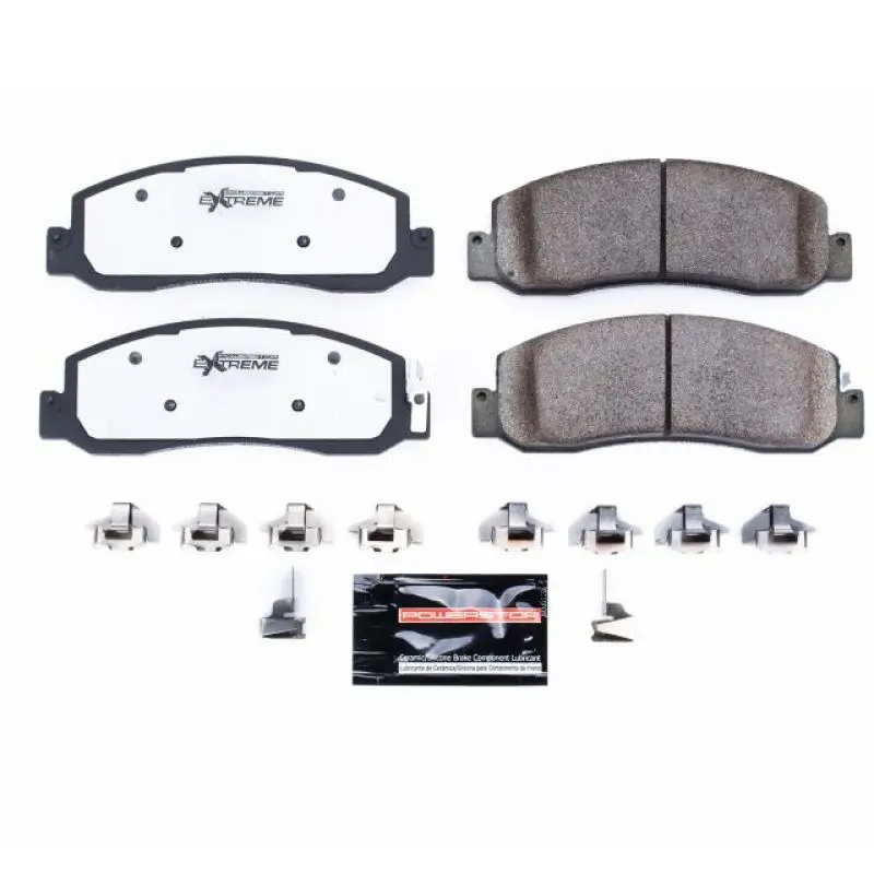 Powerstop Front Z36 Truck & Tow Brake Pads With Hardware For 08-11 Ford F-250 Super Duty 1