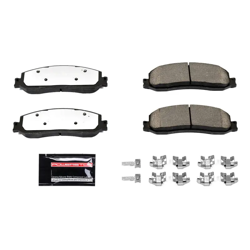 Powerstop Front Z36 Truck & Tow Brake Pads With Hardware For 2012 Ford F-250 Super Duty 1