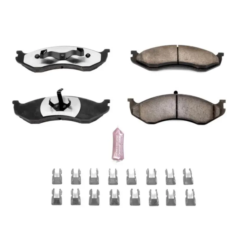 Powerstop Front Z36 Truck & Tow Brake Pads With Hardware For 90-01 Jeep Cherokee 2
