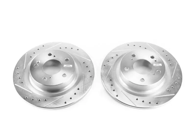 Powerstop Rear Evolution Drilled & Slotted Rotors - Pair For 17-18 Honda Civic 1