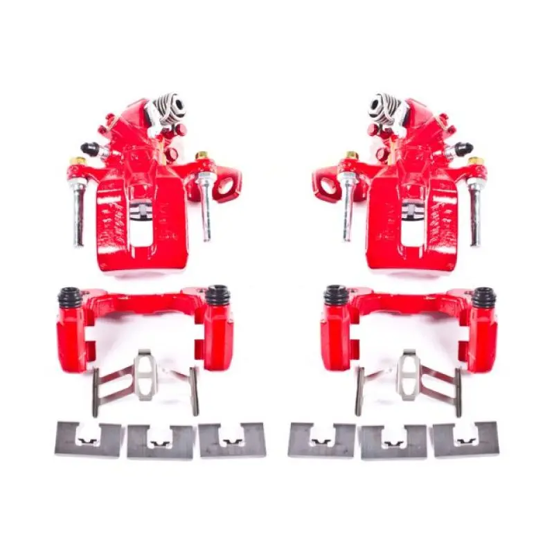 Powerstop Rear Red Calipers W/Brackets - Pair For 06-11 Acura Csx 1