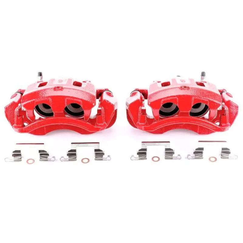 Powerstop Rear Red Calipers With Brackets For 00-05 Ford Excursion - Pair 1