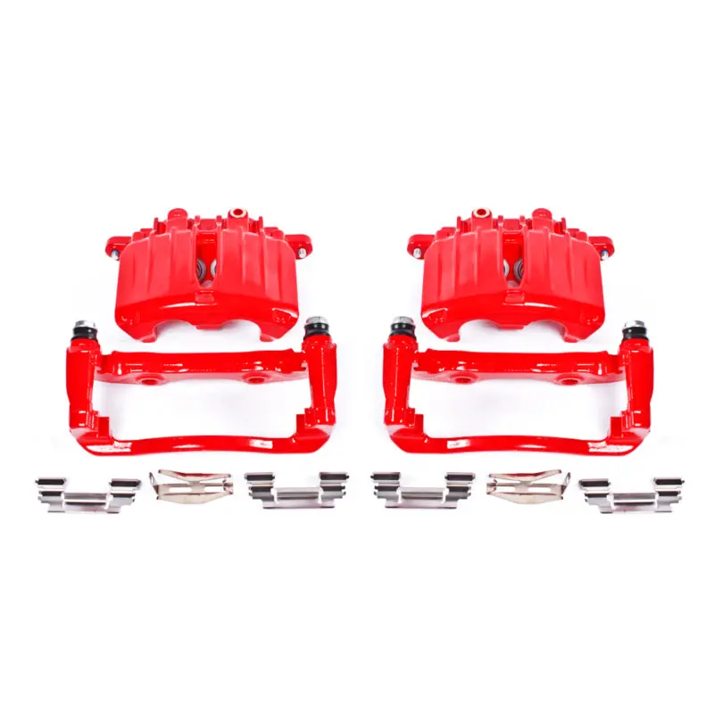 Powerstop Rear Red Calipers With Brackets For 02-06 Cadillac Escalade - Complete Pair 1
